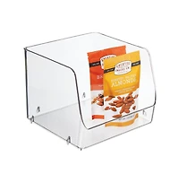 iDesign Stackable Open-Front Storage Bin - Set of - Clear