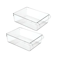 iDesign Fridge Storage Tray with Handle - Set of