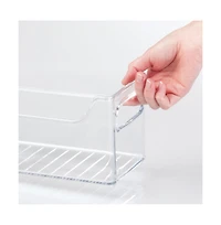 iDesign Stackable Plastic Pantry Bin with Handles, Set of 4, Clear, Made in Usa