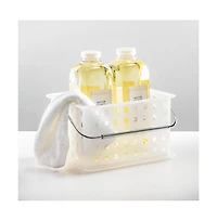 iDesign Stackable Shower Basket, Set of 3, Clear/Frost