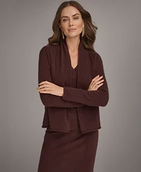 Donna Karan New York Women's Open Front Cashmere Cardigan