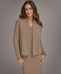 Donna Karan New York Women's Open Front Cashmere Cardigan
