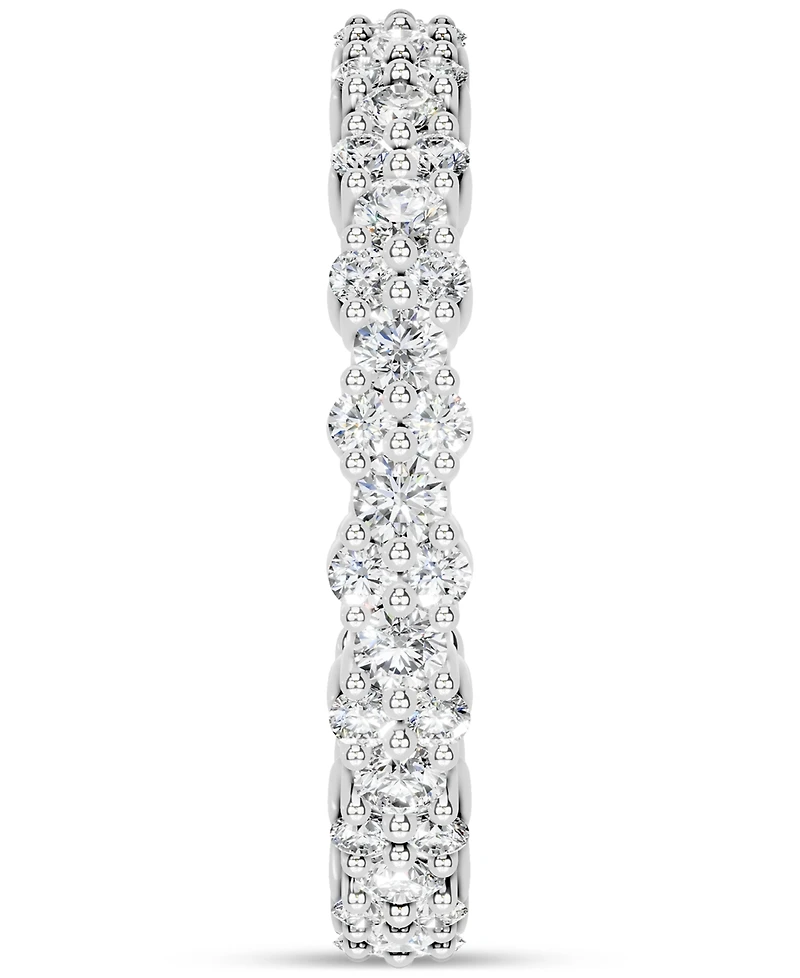 Diamond Cluster Eternity Band (1 ct. t.w.) Platinum or 14k Gold