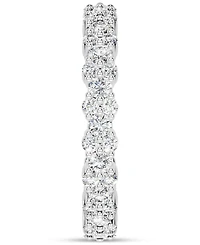 Diamond Cluster Eternity Band (1 ct. t.w.) Platinum or 14k Gold