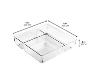iDesign 3-Section Plastic Drawer Organizer - Set of 6