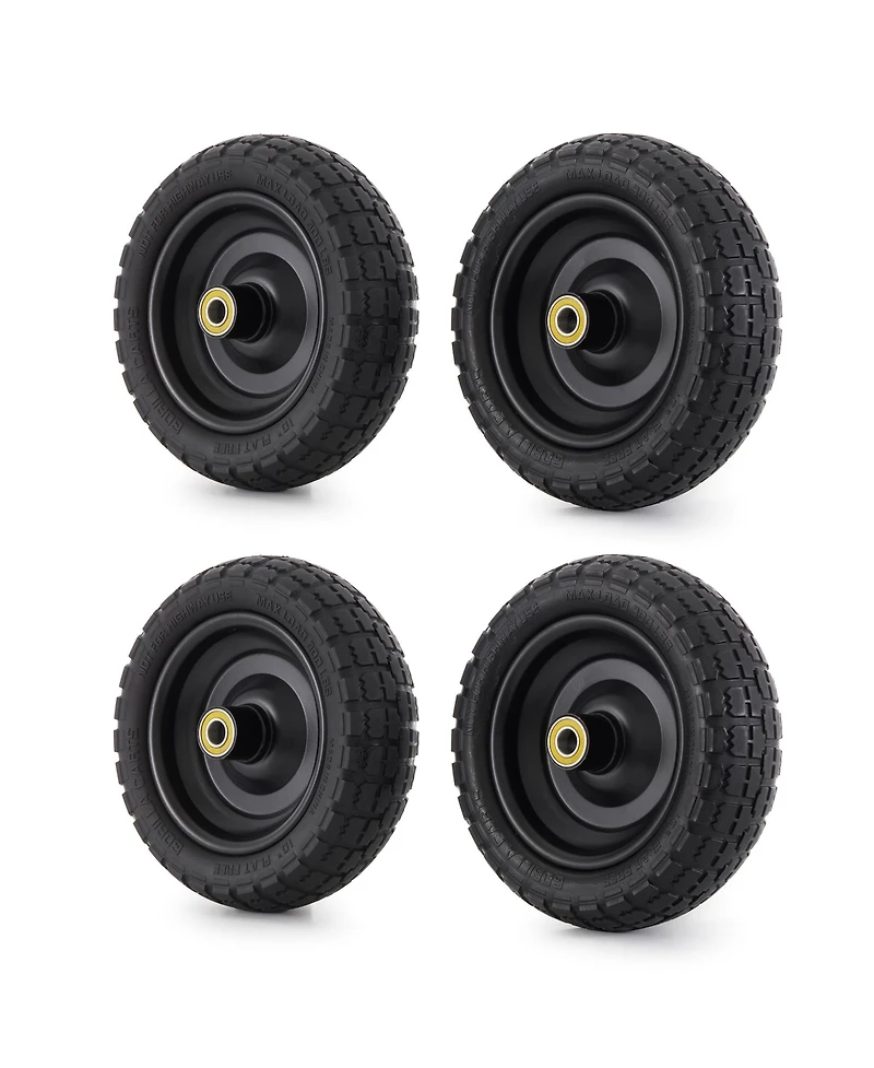 Gorilla Carts Gct-10NF 10 Inch No Flat Replacement Tire for Utility Cart, 4 Pack