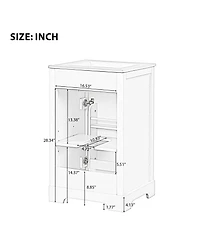 Casainc 20" Bathroom Vanity Cabinet With Sink, Soft-Close Door, Storage Rack, and Adjustable Shelf