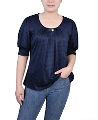 Ny Collection Petite Short Sleeve Balloon Top