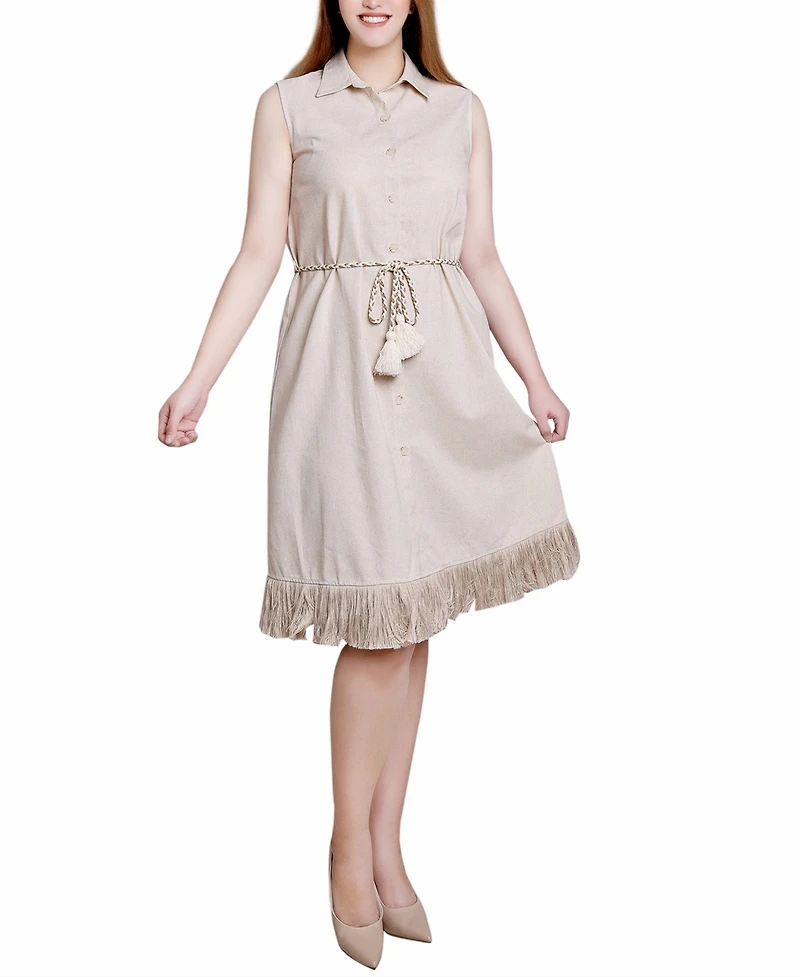 Ny Collection Petite Slveless Belted Dress