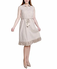 Ny Collection Petite Slveless Belted Dress