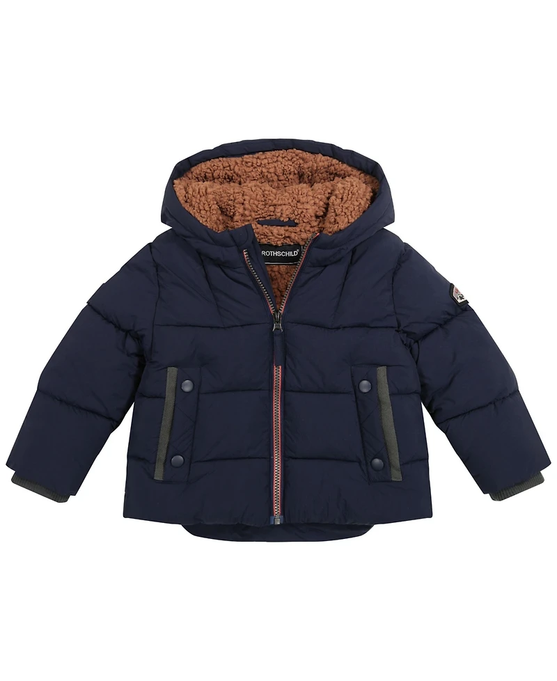 S Rothschild & Co Baby Boys Sherpa Lined Puffer Jacket