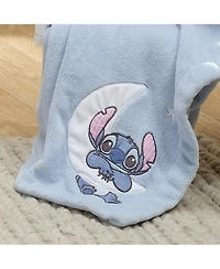 Bedtime Originals Baby Disney Stitch Blue Soft Fleece Appliqued Blanket