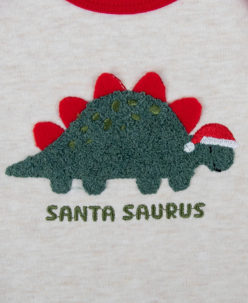 Baby Essentials Boys 4-Piece Santa Saurus Layette Set