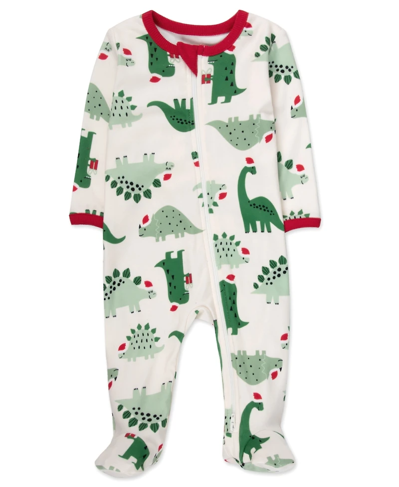 Baby Essentials Boys 2-Piece Dinosaur Footie with Snuggler Set