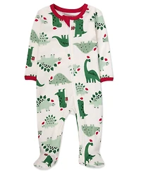 Baby Essentials Boys 2-Piece Dinosaur Footie with Snuggler Set