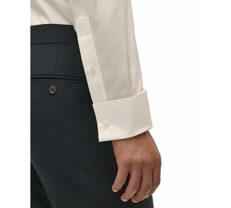 Men's Regular Fit Non-Iron Spread Collar French Cuff Formal Dress Shirt