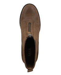 Mia Women's Fabiola Front Zip Stacked Heel Ankle Booties