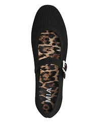 Mia Women's Mary Jane Strap Knit Flats