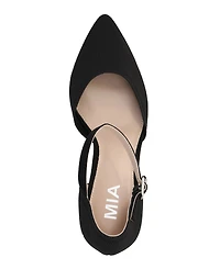Mia Women's Bivi Knit D'orsay Buckled Ankle Strap Pumps