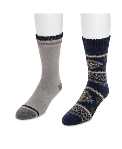 Muk Luks Men's Wool Socks (2 Pair Pack)