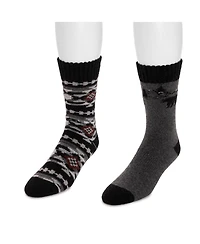 Muk Luks Men's 2 Pair Pack Wool Socks