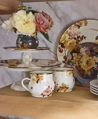 Mackenzie Childs Wild Rose White Collection