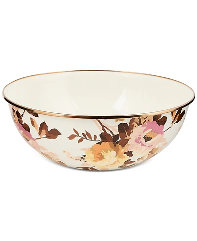 MacKenzie-Childs Wild Rose White Extra-Large Everyday Bowl, 192-oz.