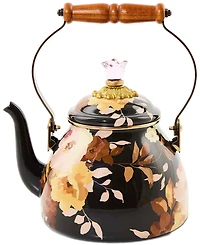 MacKenzie-Childs Wild Rose Brown 2-Qt. Tea Kettle