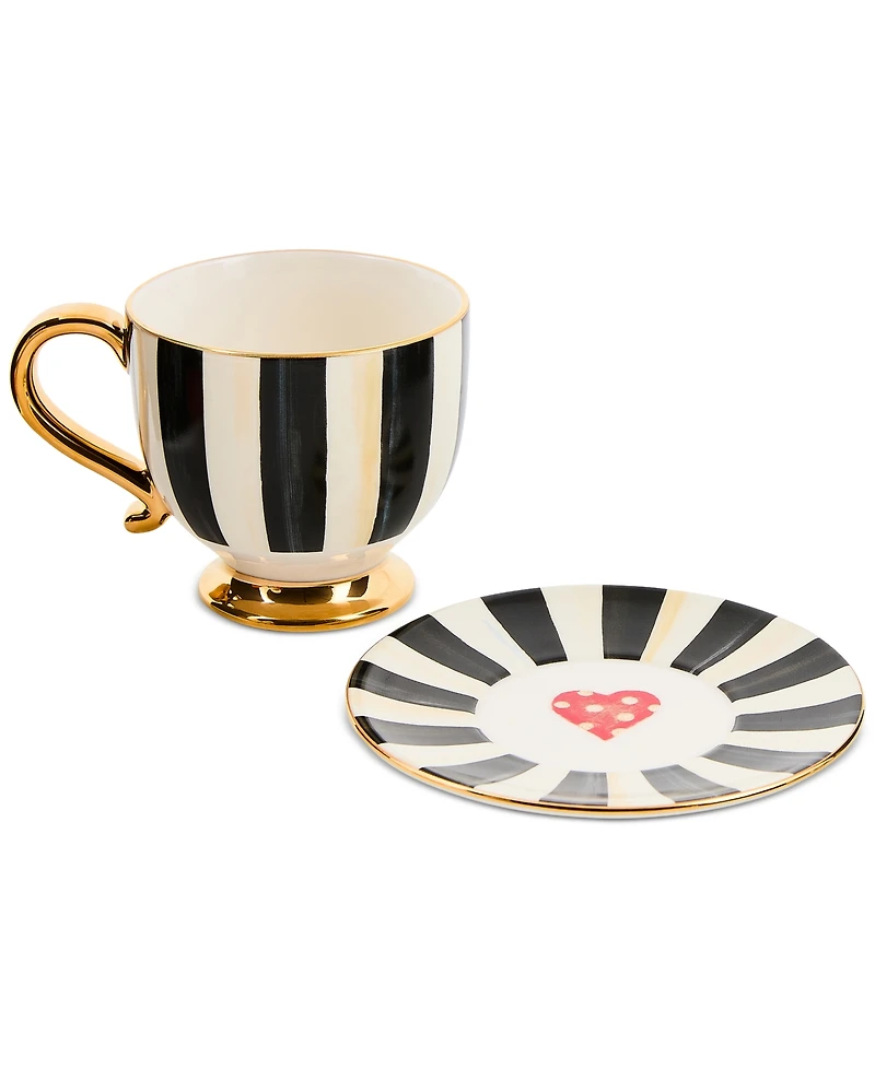 MacKenzie-Childs Courtly Stripe Cappuccino Cup & Saucer