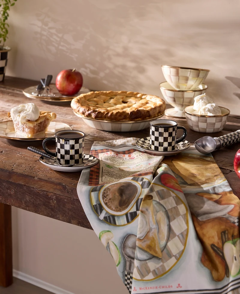 MacKenzie-Childs Courtly Check Espresso Cup & Saucer, Service for 2