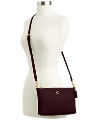 Coach Legacy Small Refined Pebble Leather Zip Top Crossbody