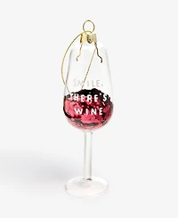Holiday Lane Burgundy Sequin Wine Glass Ornament, Macy's Exclusive