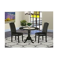 East West Furniture Dining Room Set Black