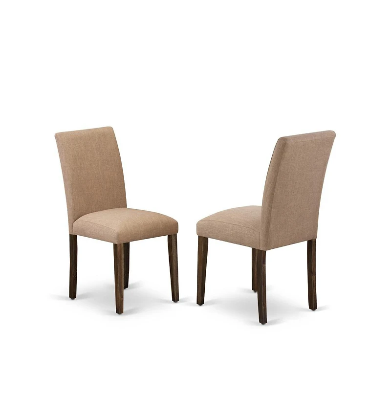 East West Furniture 5-Pc Table and Chairs Dining Set Includes 4 Mid Century Chairs with Upholstered Seat and High Back and a Rectangular Kitchen Dinin