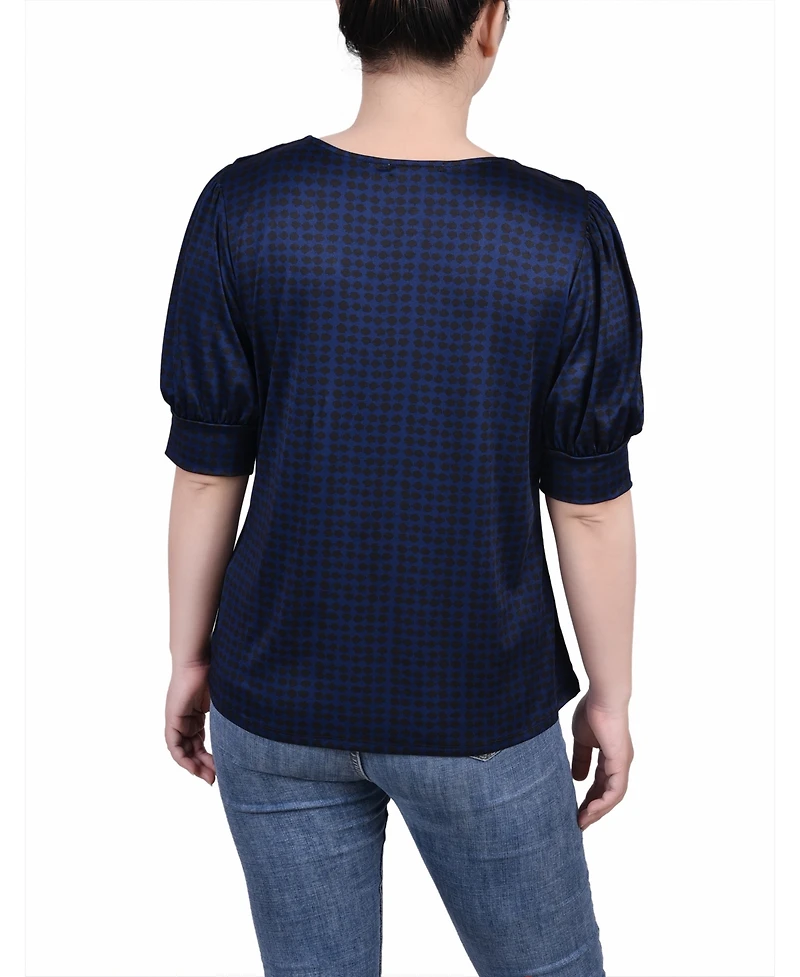 Ny Collection Petite Short Sleeve Balloon Top