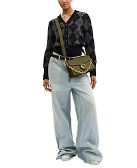 Coach Chain Tabby Leather Small Shoulder Bag