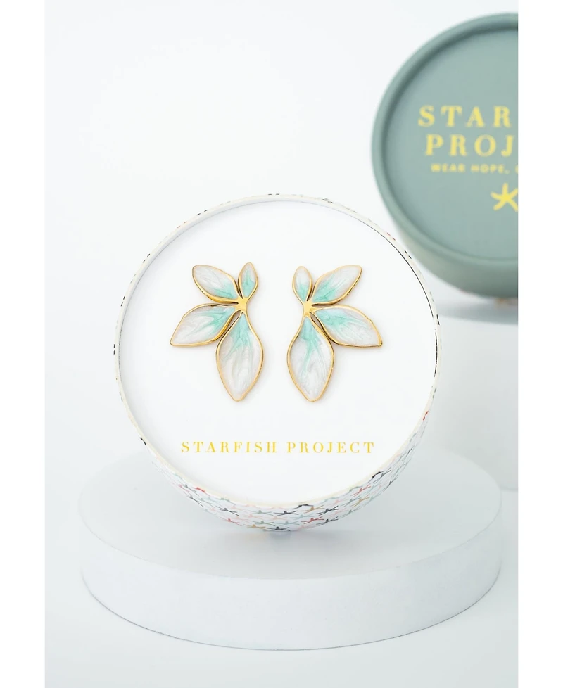 Starfish Project Flourish Mint Leaf Earrings