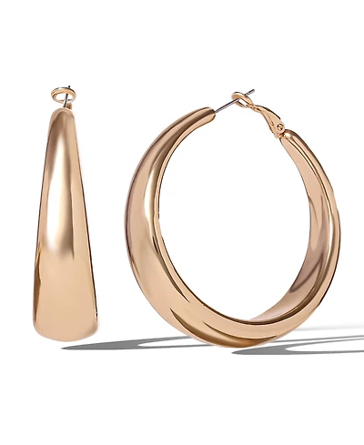 Jessica Simpson Polished Chunky Gold-Tone Hoop Earrings
