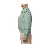 Bernardo Women's Bomber with Rib Knit Trim