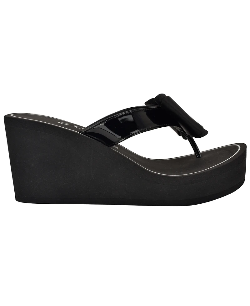 Guess Women's Stazie Embellished High Wedge Eva Sandals