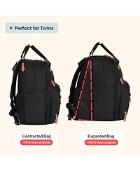 BabbleRoo Toddler Diaper Bag Backpack Stylish 26L Hands Free with Changing Pad, Stroller Straps & Water-Resistant, Safari, Large