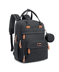 BabbleRoo Diaper Bag Backpack for Stylish Parents Spacious Baby Versatile Camo Blue