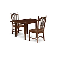 East West Furniture Dining Room Set Mahogany