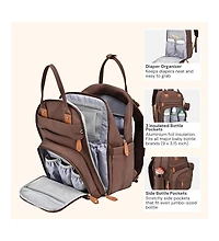 BabbleRoo Toddler Diaper Bag Backpack Stylish 26L Hands Free with Changing Pad, Stroller Straps & Water-Resistant, Safari, Large