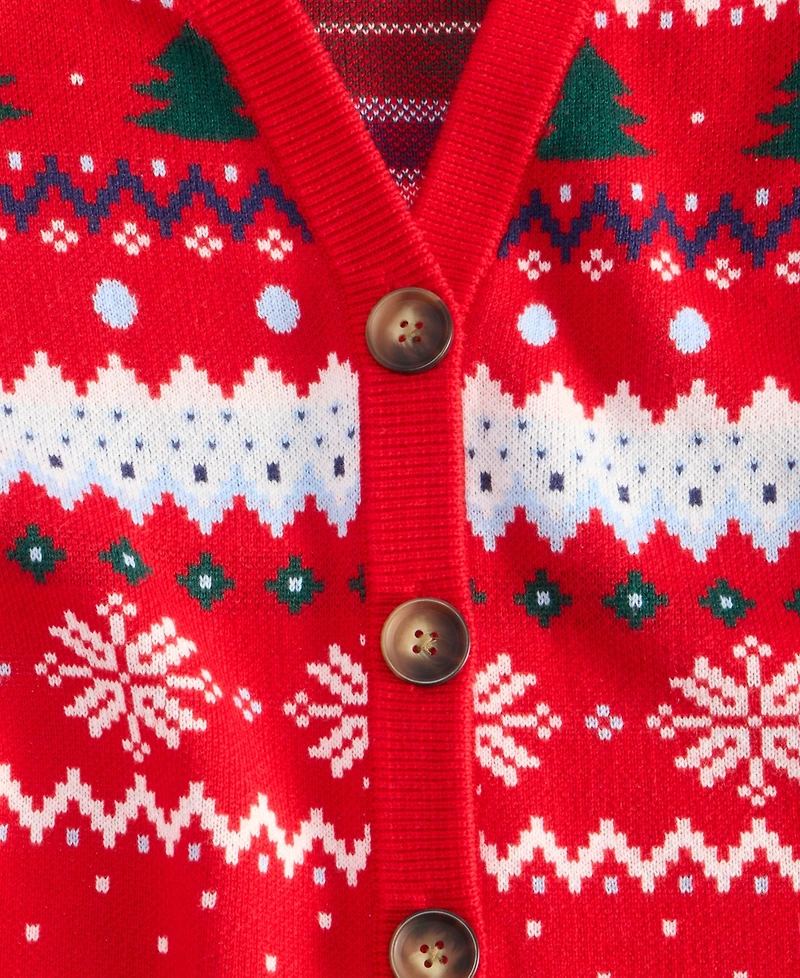 Holiday Lane Women's Fair Isle Cardigan, Macy's Exclusive