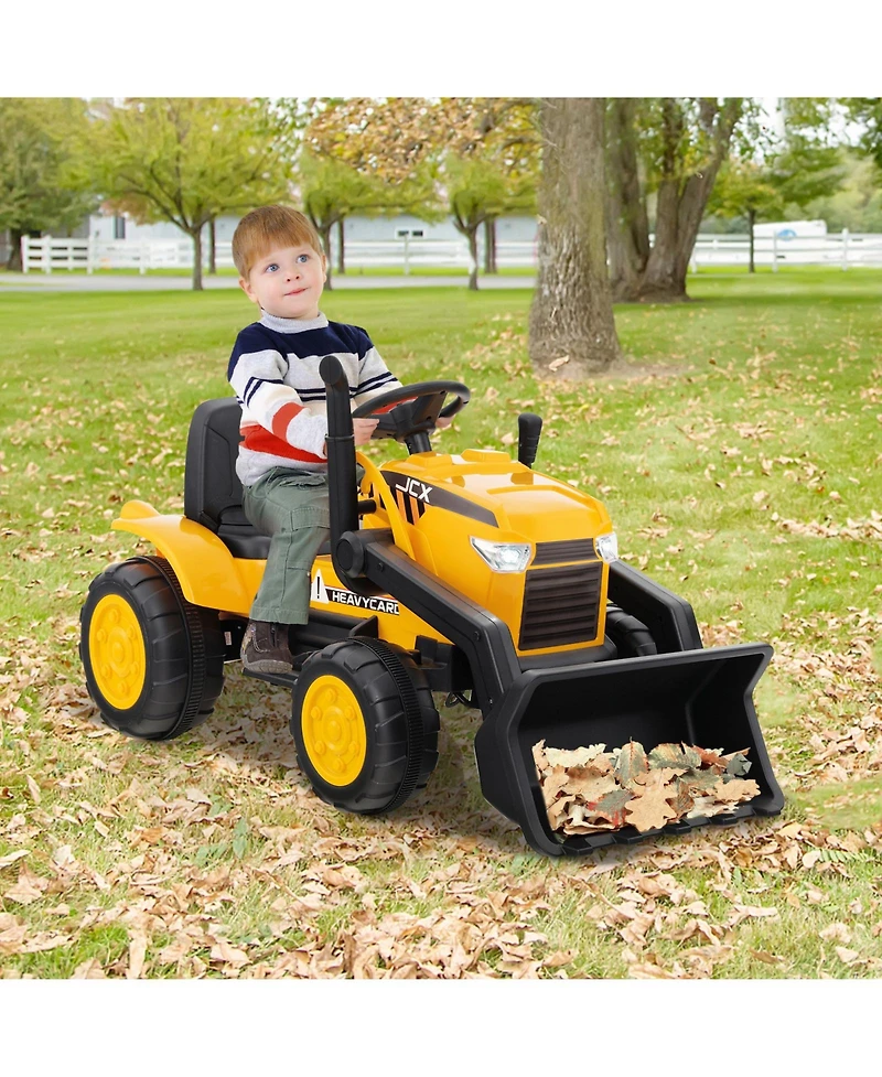 Akiudex 12V Kids Ride On Excavator with Remote Control and Music for Ages 3 and Up