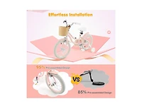 Akiudex 16 Inch Kids Bike with Basket Adjustable Seat Training Wheels and Dual Brake System