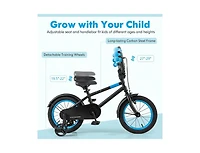 Akiudex Adjustable Kids Bike with Dual Brakes and Training Wheels