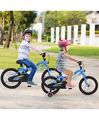 Akiudex Kids Bike with Led Lights, Dual Brakes, and Training Wheels
