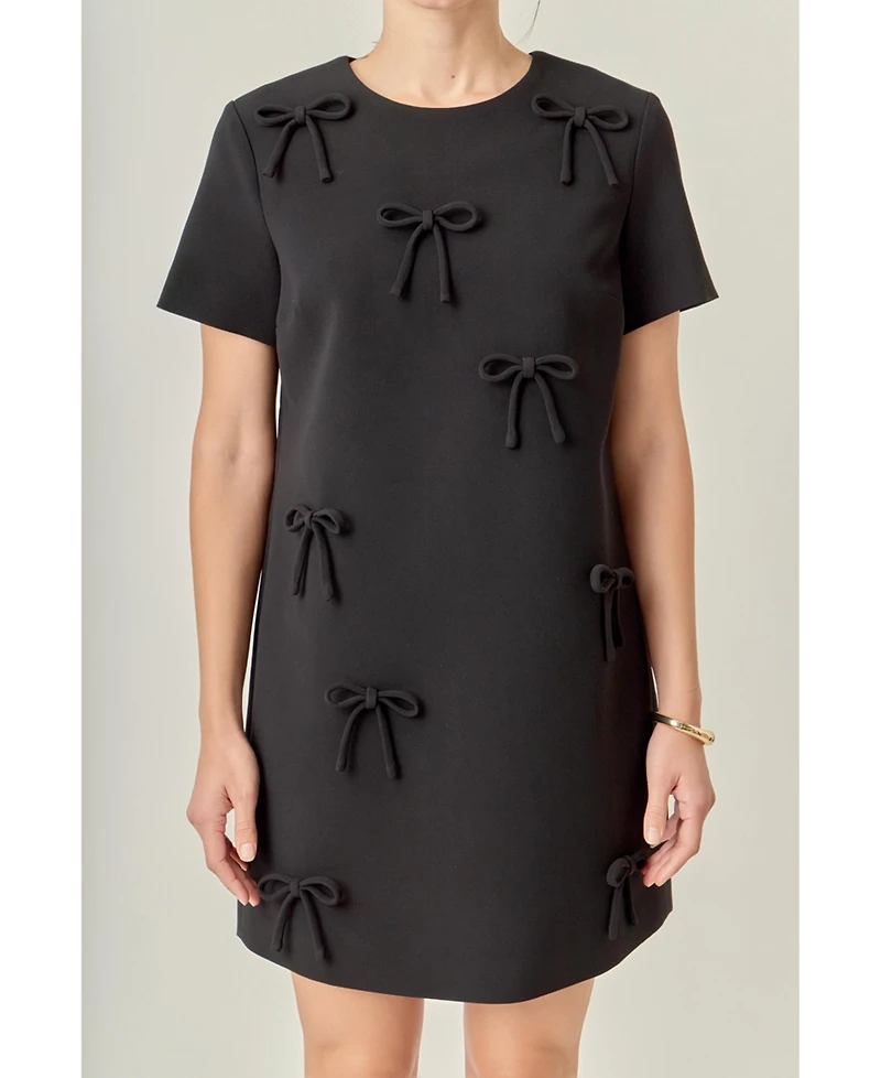 English Factory Women's Bow Detailed Mini Dress